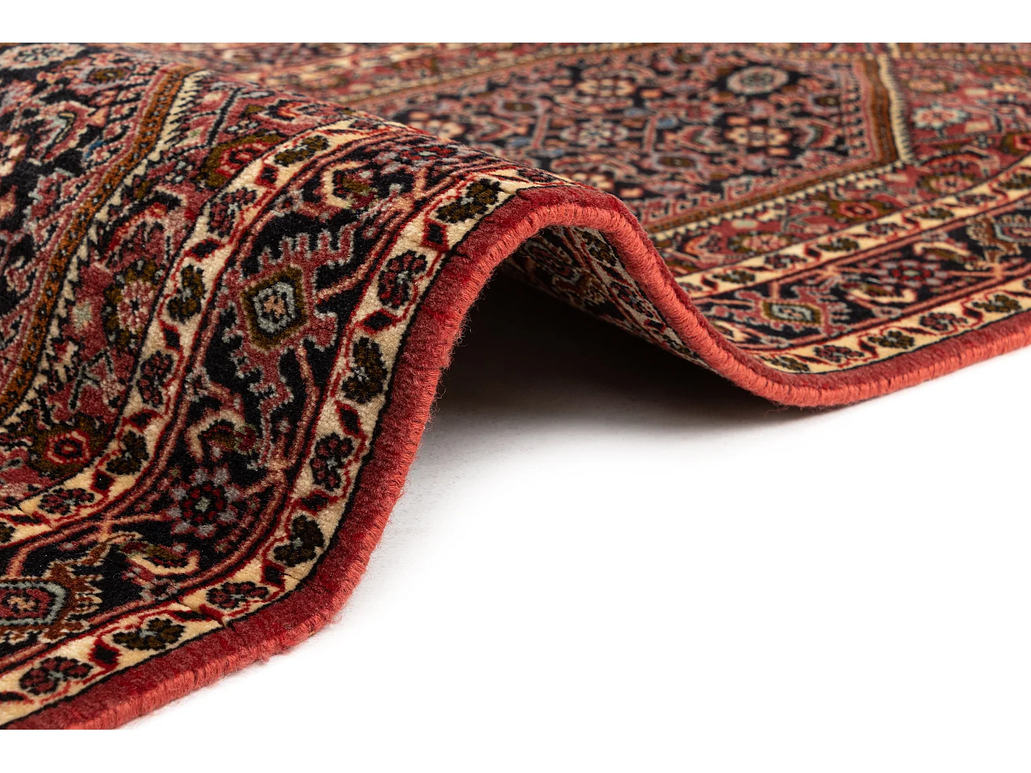 Tappeto per corridoio in lana 62x355 nero Bidjar