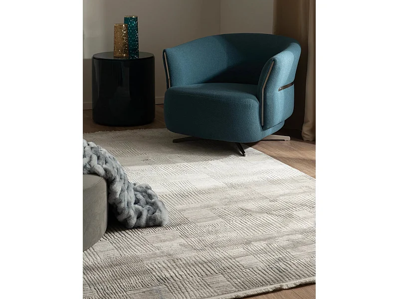 Tapis 125x185 gris Davos Flawless