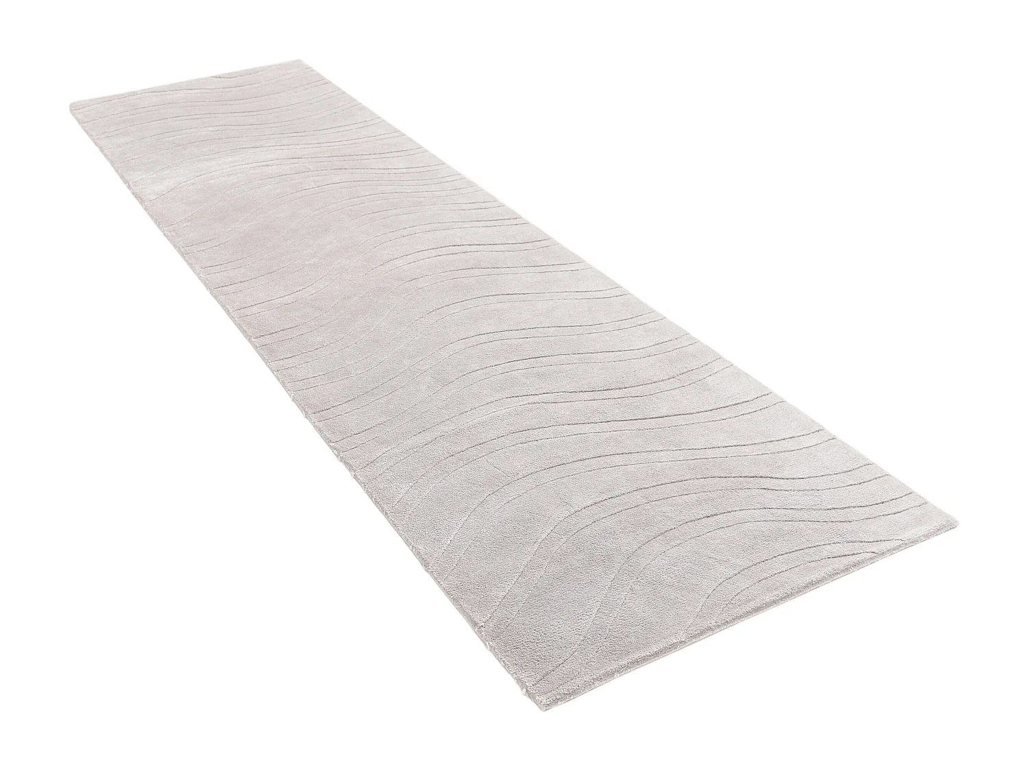 Tapis de couloir en laine 81x300 gris Darya