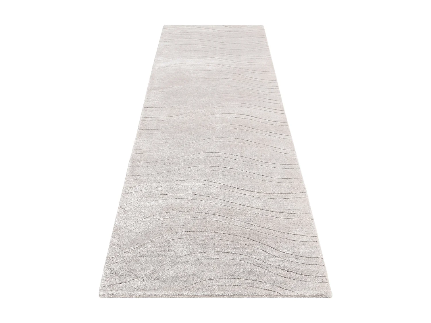 Tapis de couloir en laine 81x300 gris Darya