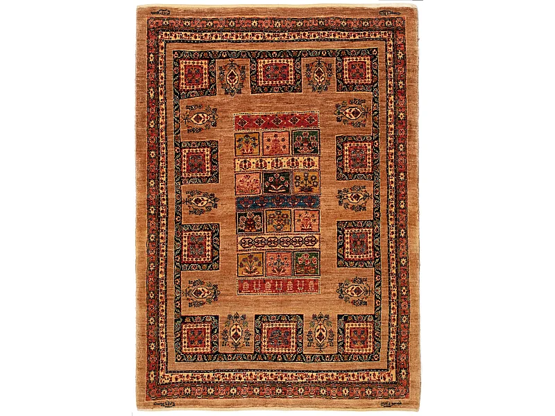 Tapis de laine 110x159 brun Kashkuli