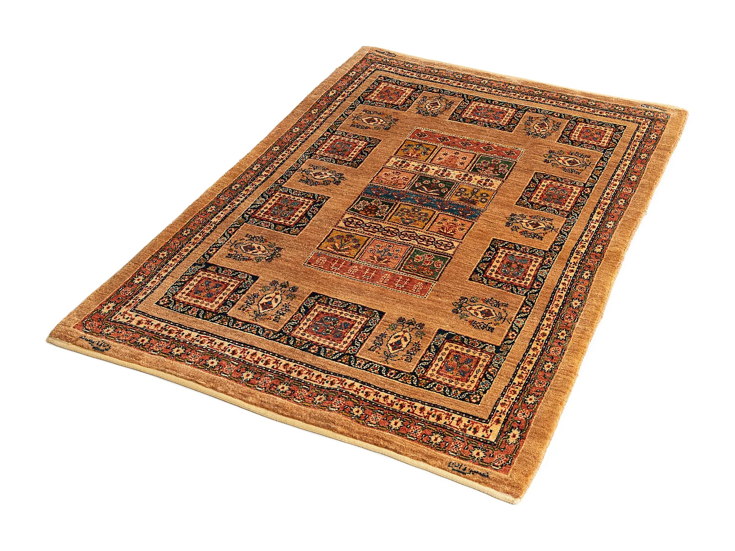 Tapis de laine 110x159 brun Kashkuli