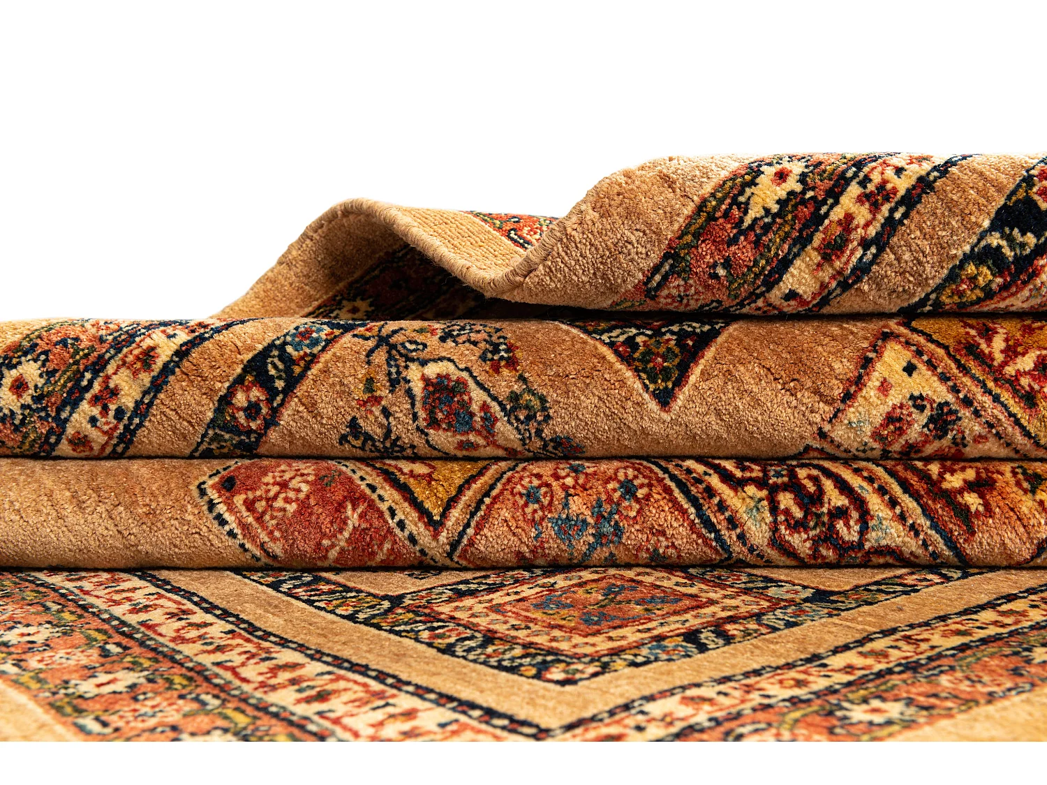 Tapis de laine 110x159 brun Kashkuli