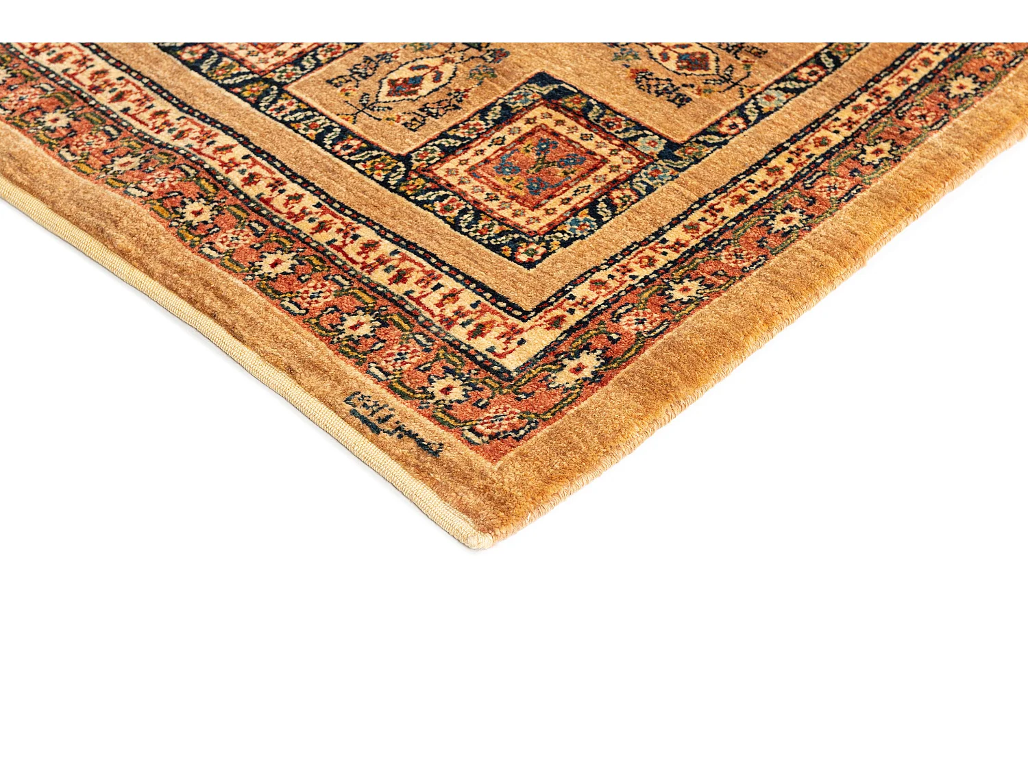 Tapis de laine 110x159 brun Kashkuli