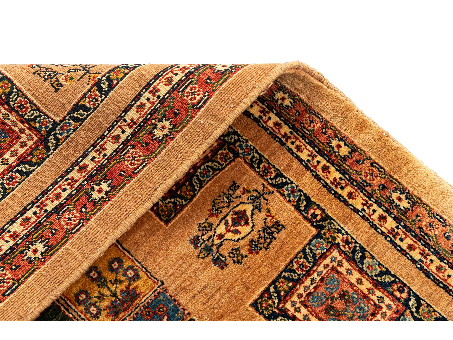 Tapis de laine 110x159 brun Kashkuli