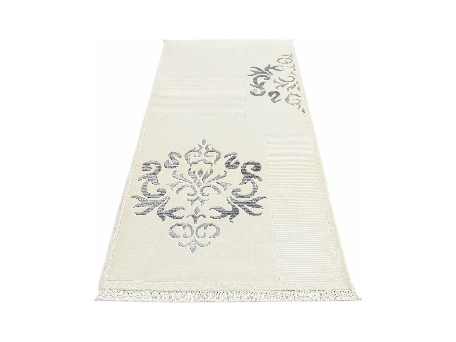 Läufer-Wollteppich 79x201 Beige Darya