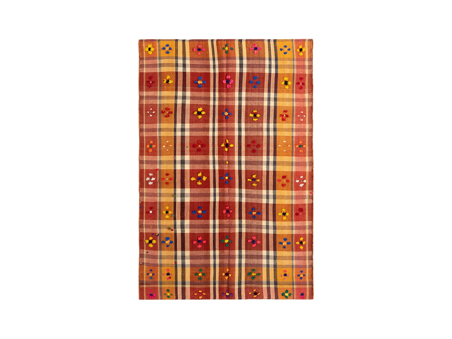 Tapis de laine 148x225 rouge Jajim