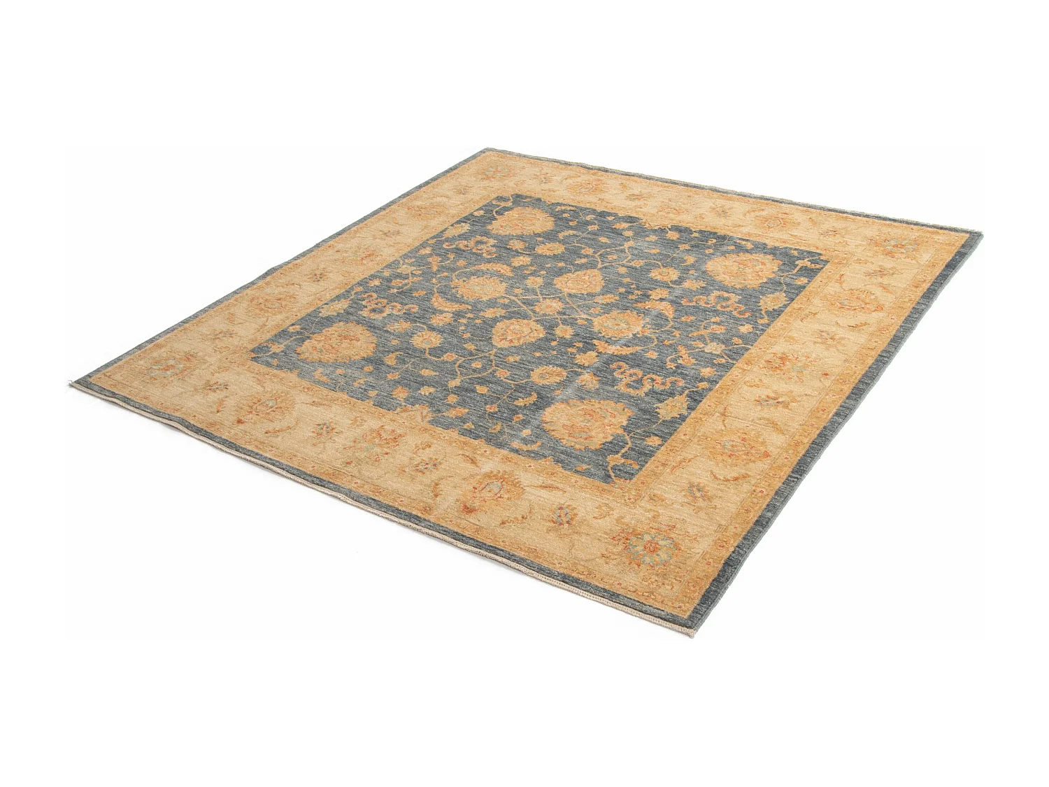 Tapis de laine 202x205 gris Kaizar