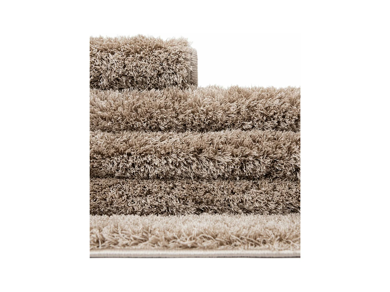 Hoogpolig tapijt 185x185 Beige Luzern