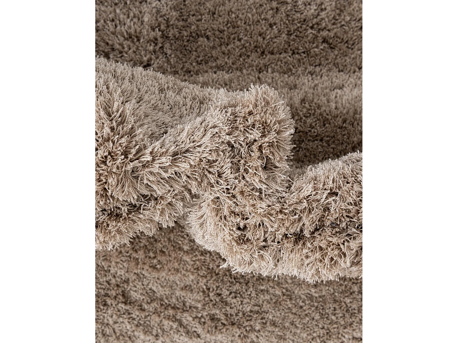 Tapis shaggy 185x185 beige Luzern
