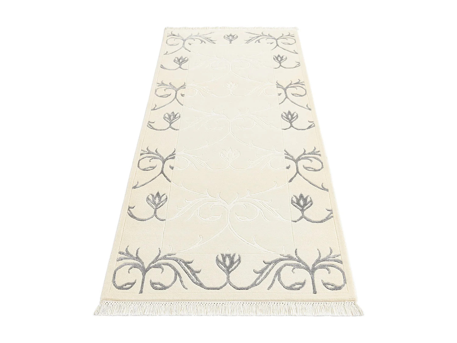 Läufer-Wollteppich 79x201 Beige Darya
