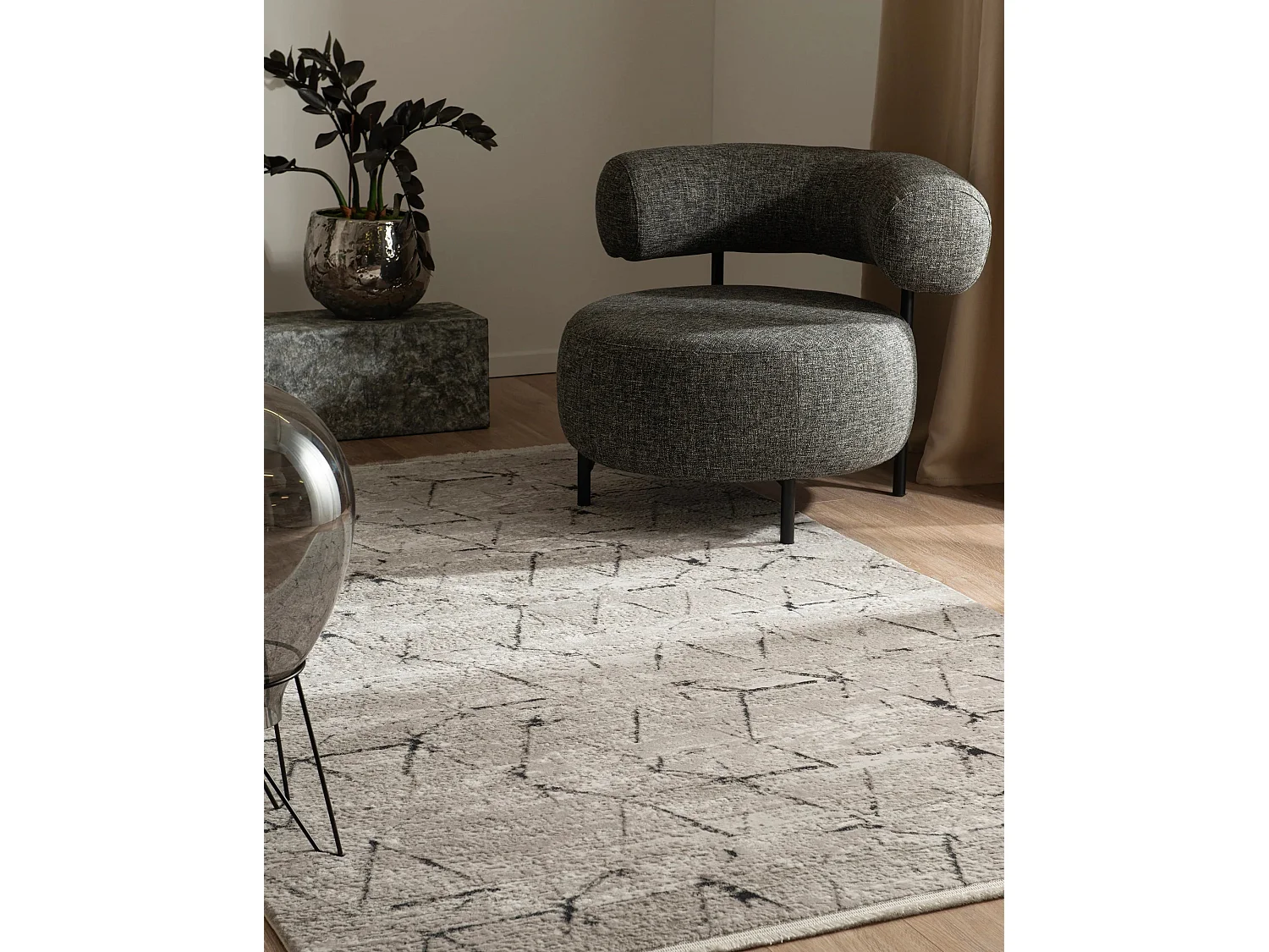 Tappeto 215x305 grigio Davos Spice