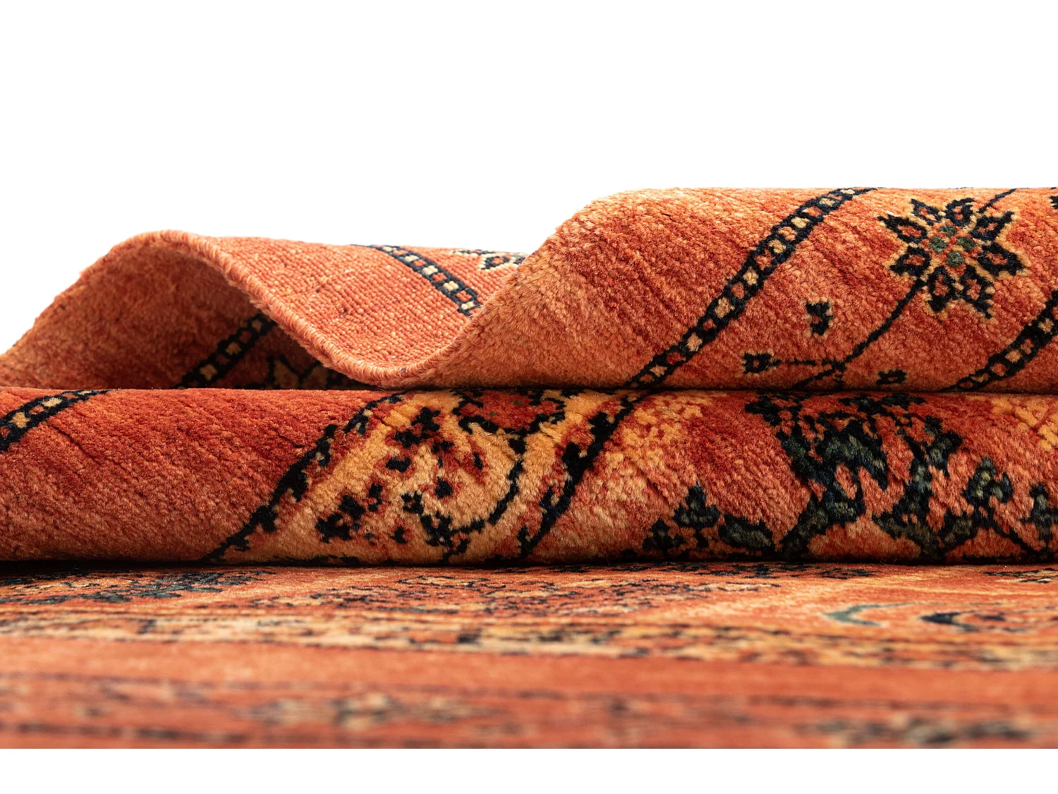 Wollteppich 109x151 Orange Kashkuli