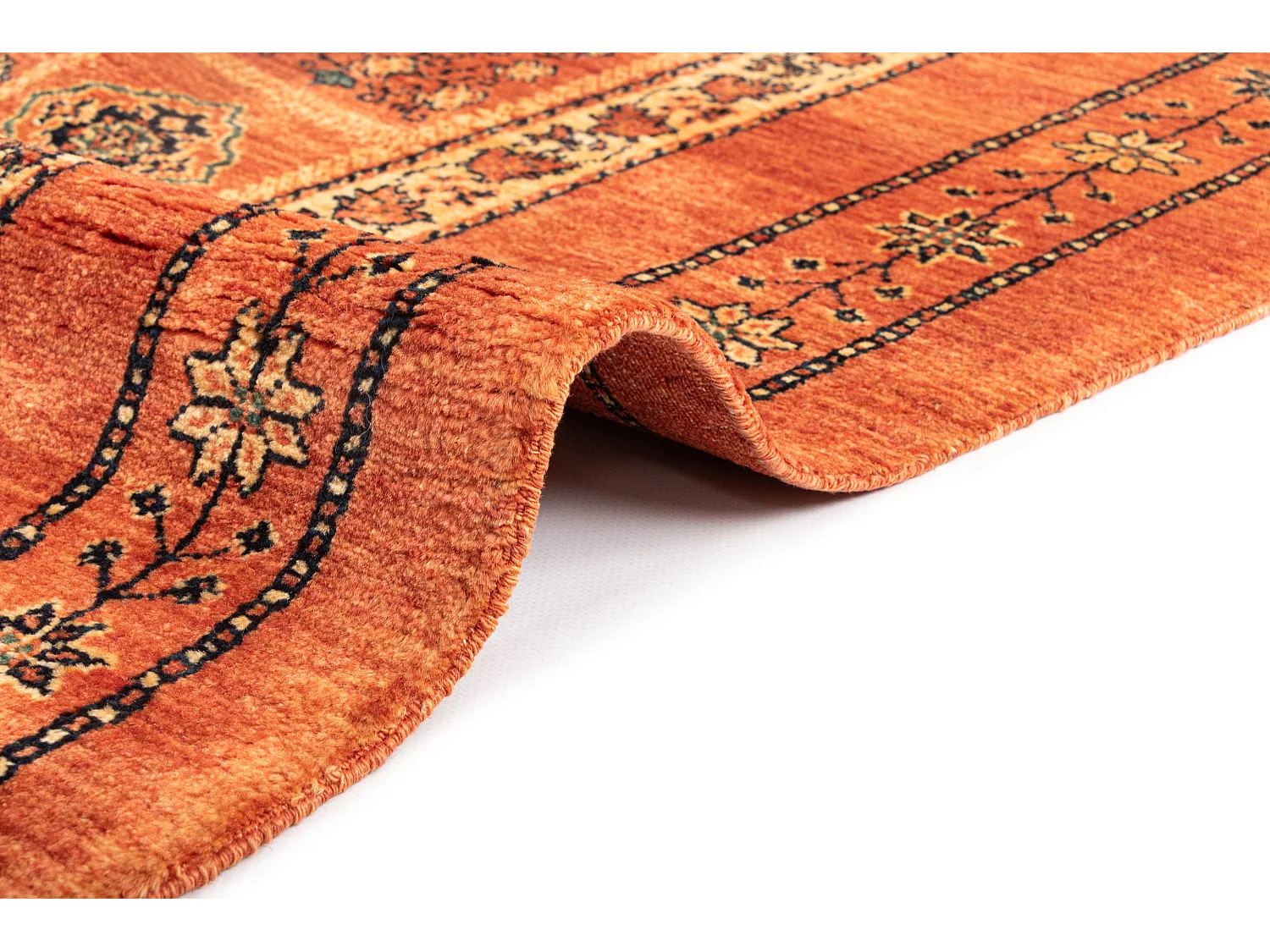 Wollteppich 109x151 Orange Kashkuli