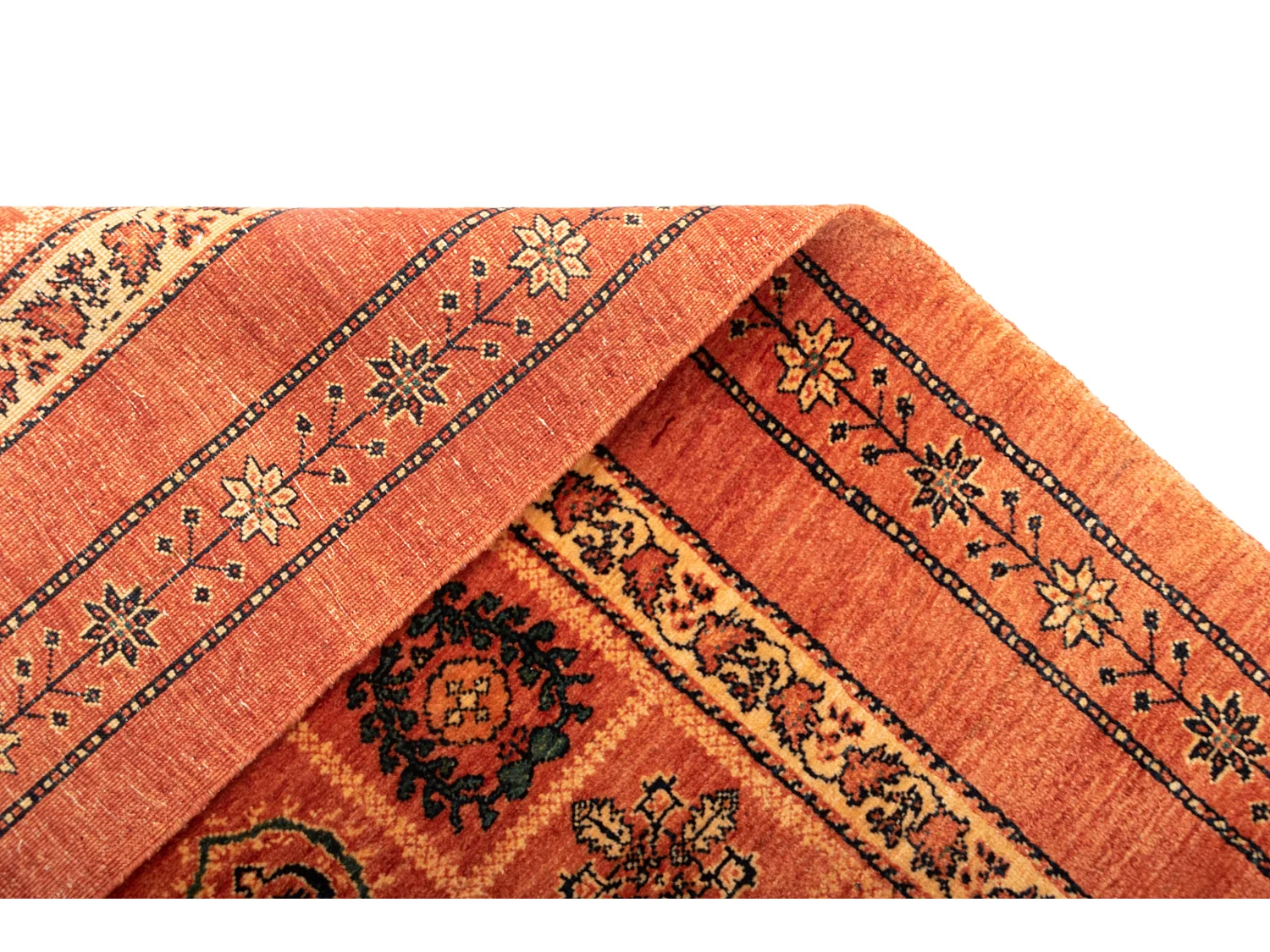Wollteppich 109x151 Orange Kashkuli