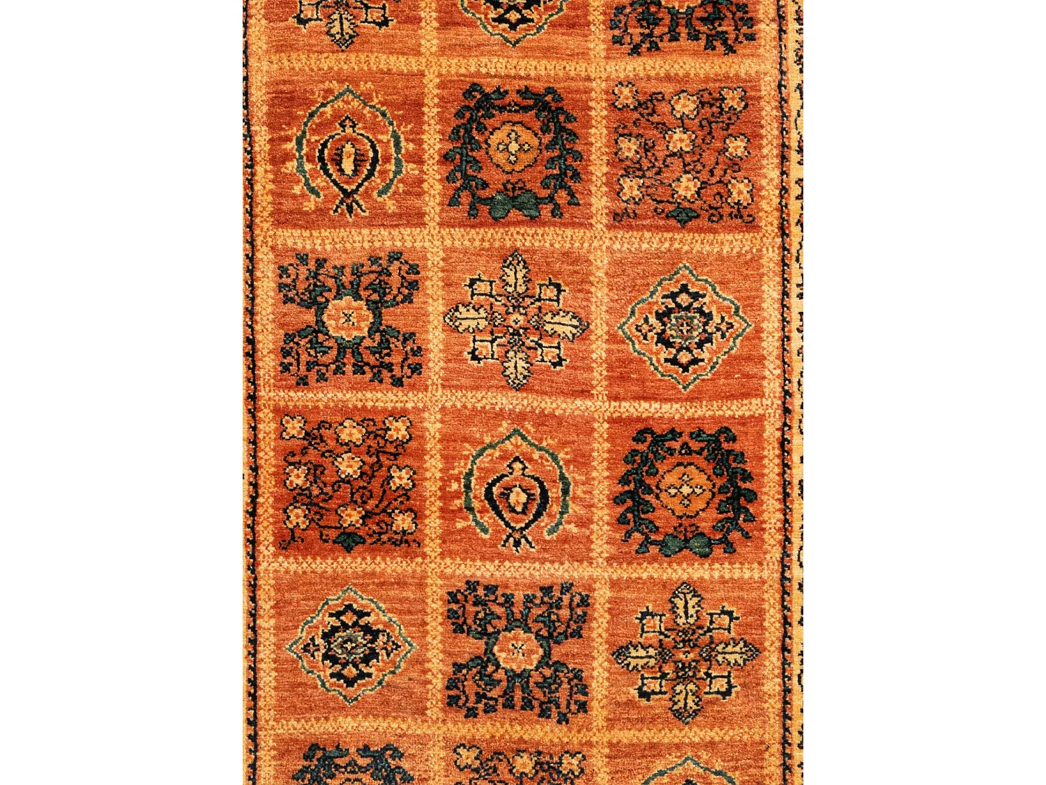 Tapis de laine 109x151 orange Kashkuli
