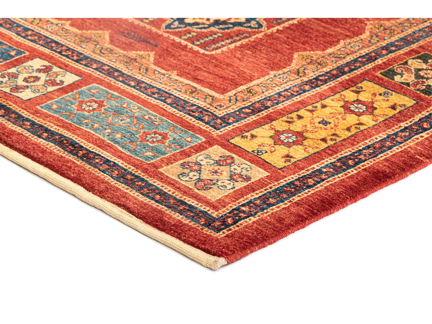 Tapis de laine 110x170 rouge Kashkuli