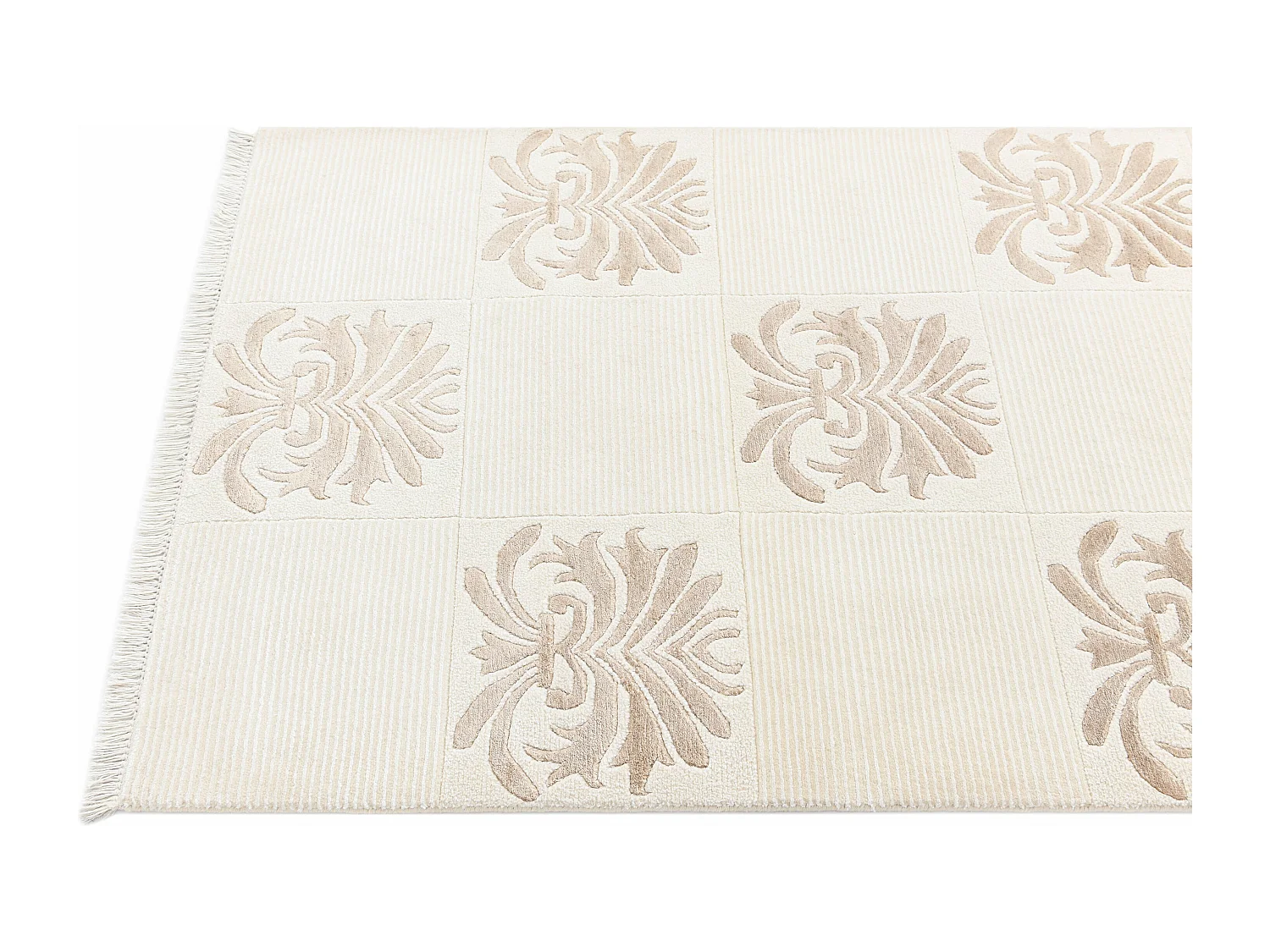 Tappeto per corridoio in lana 102x305 beige Darya