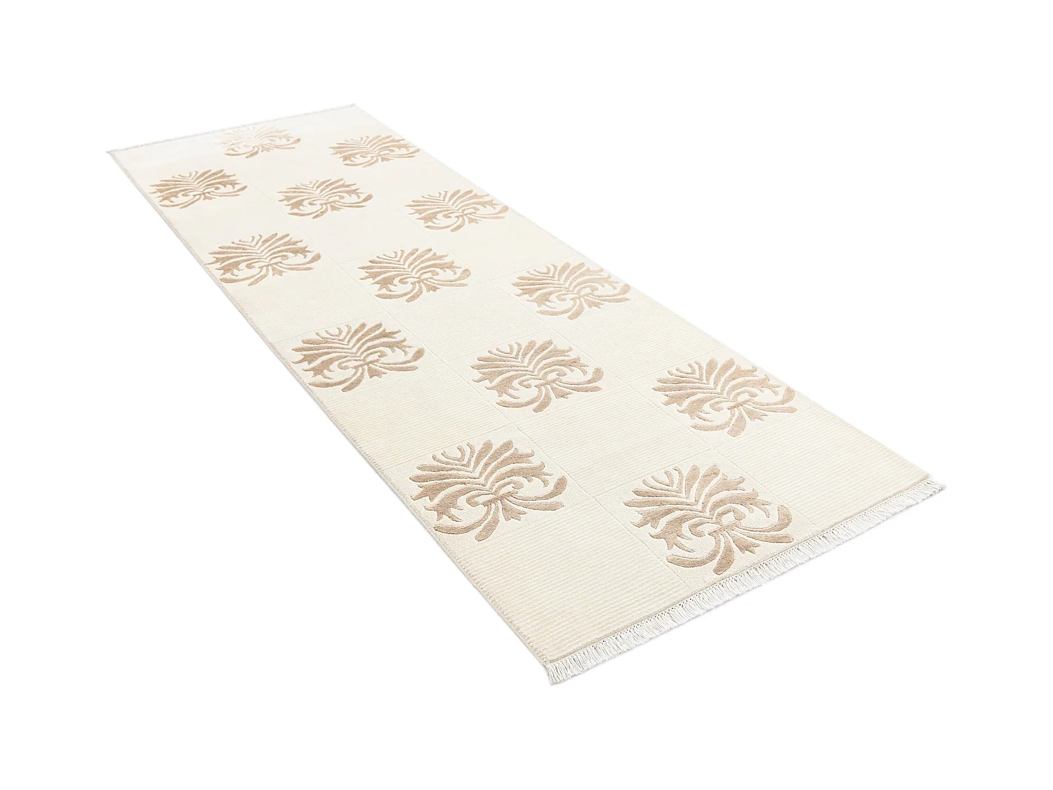 Tapis de couloir en laine 102x305 beige Darya
