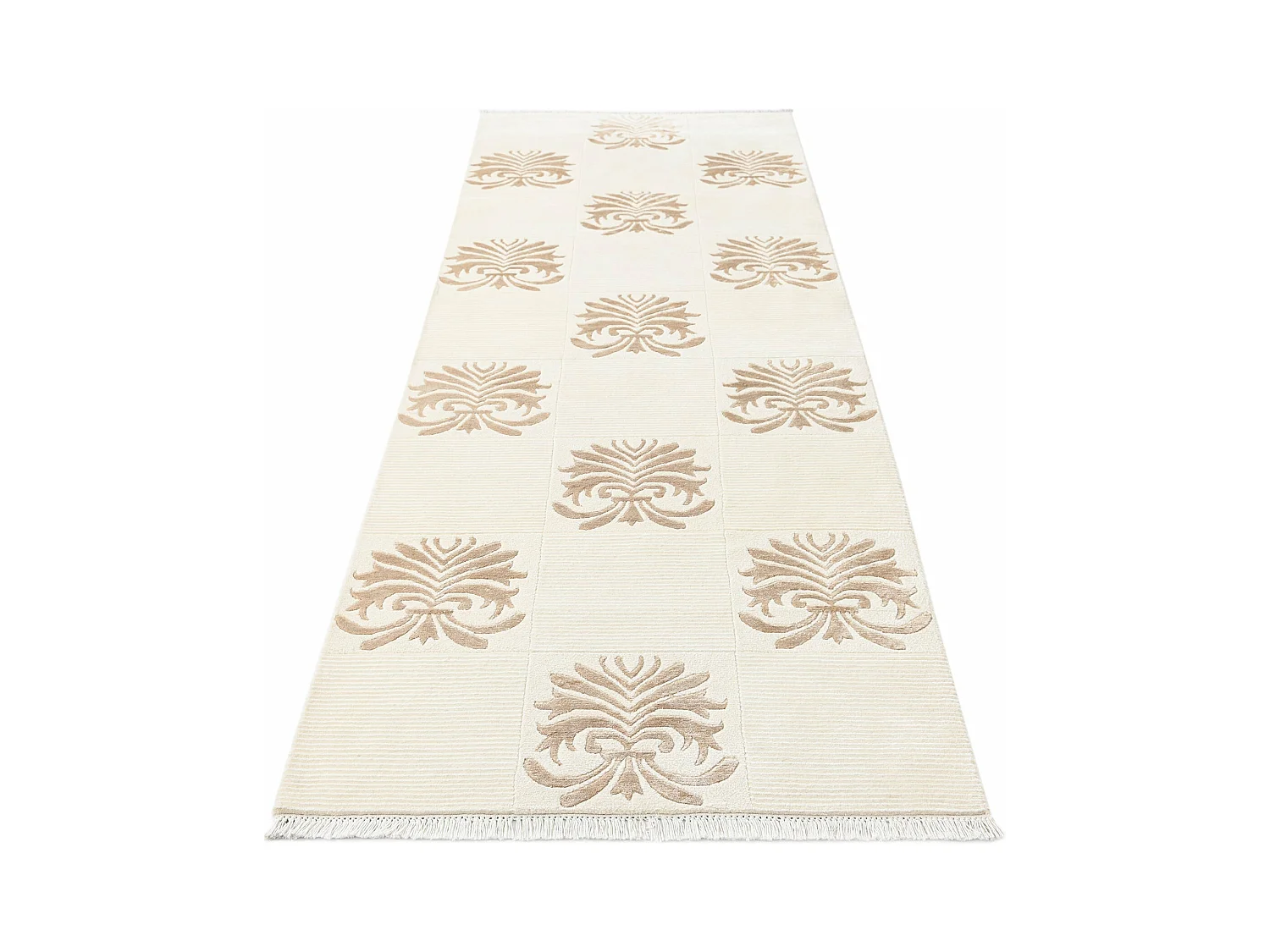 Tapis de couloir en laine 102x305 beige Darya