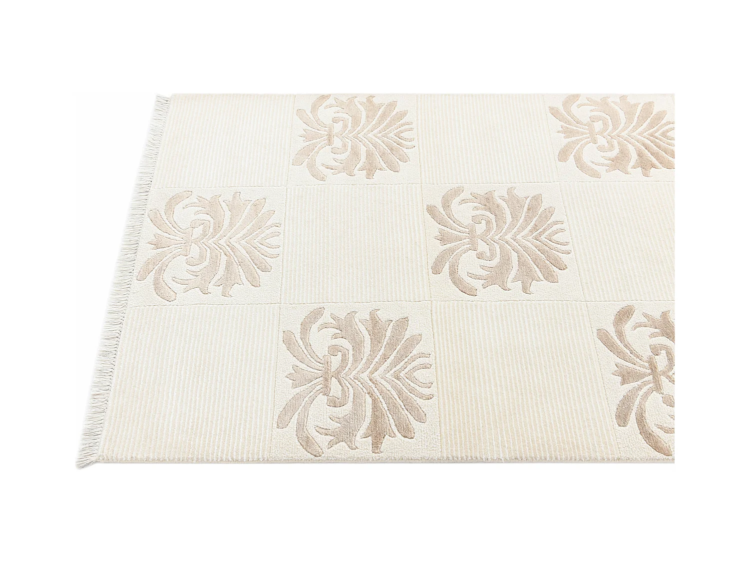 Tapis de couloir en laine 102x305 beige Darya