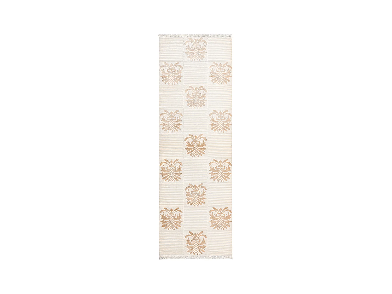 Tapis de couloir en laine 102x305 beige Darya