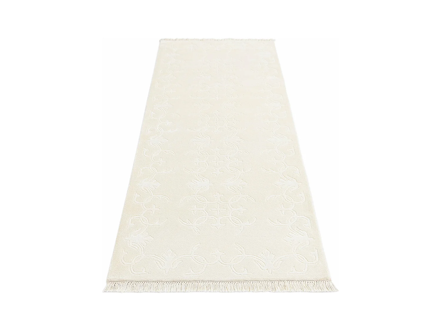 Läufer-Wollteppich 79x201 Beige Darya