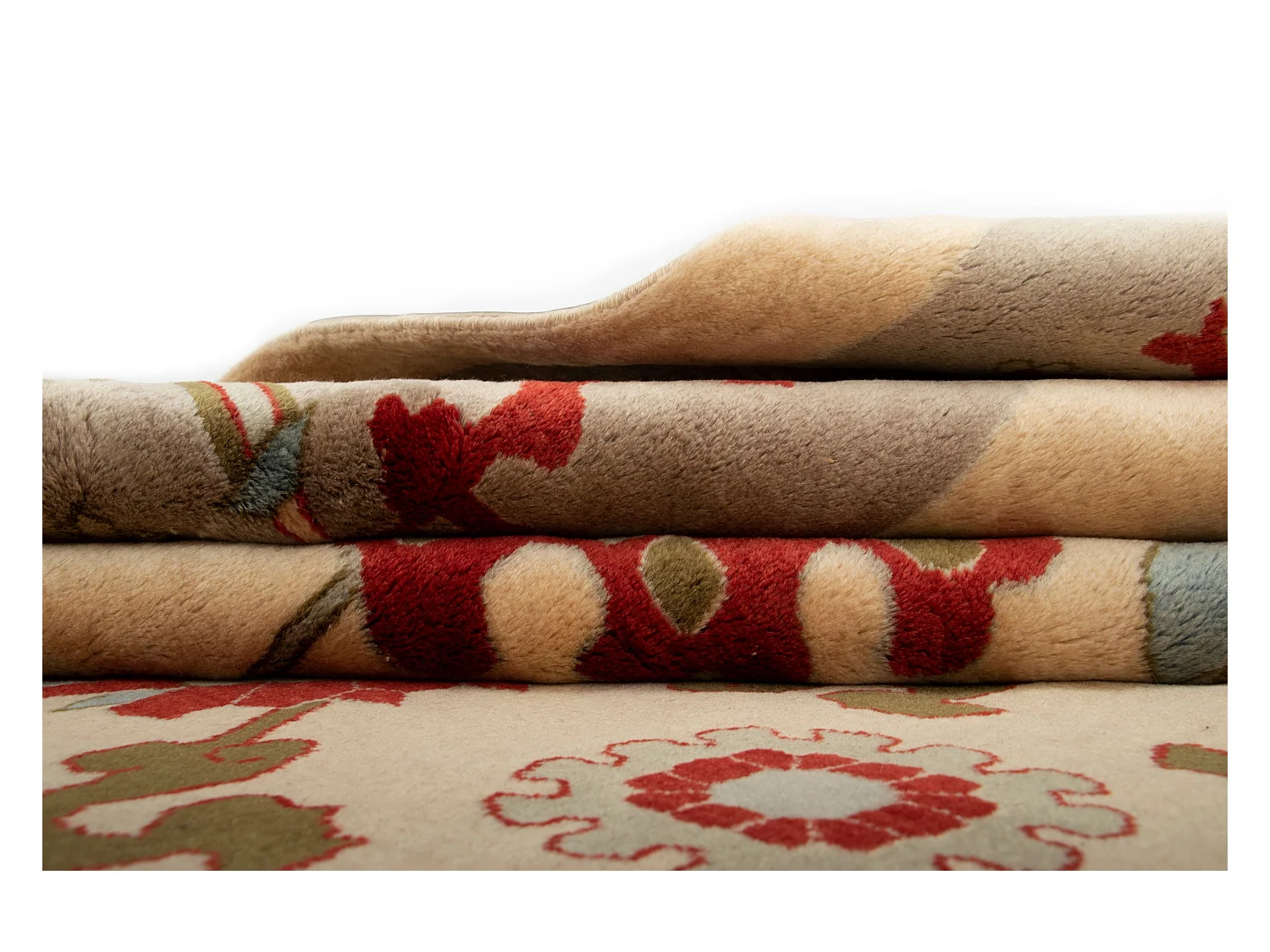 Wollteppich 250x307 Beige Tabriz