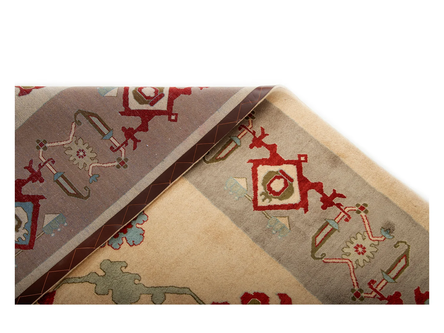 Wollteppich 250x307 Beige Tabriz