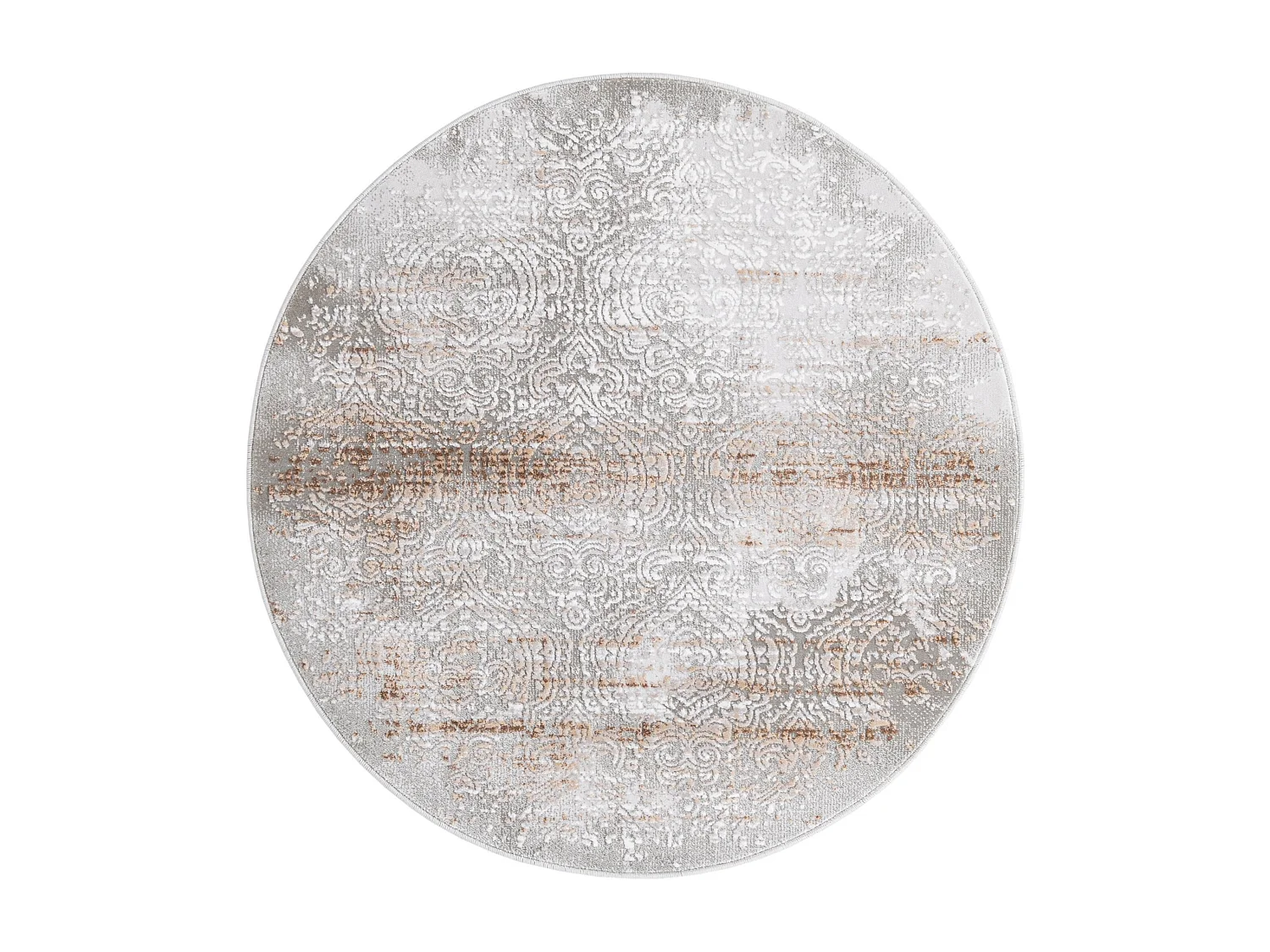 Tapis 240x240 gris beige Davos Charme