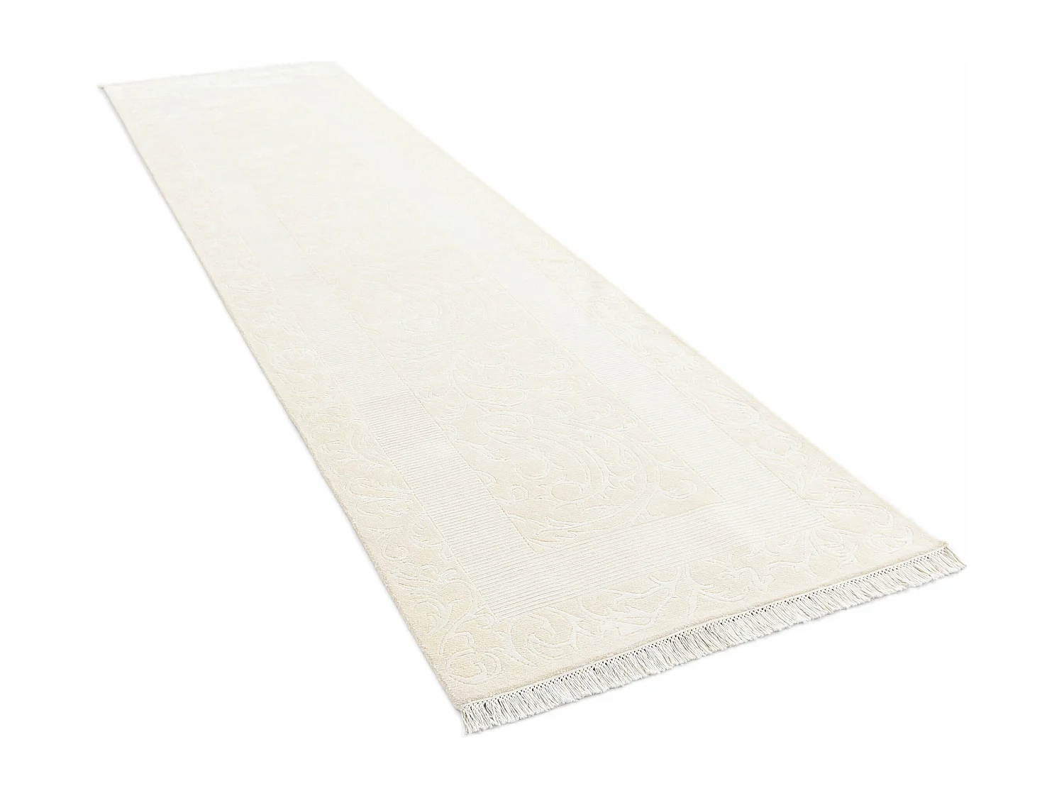 Tapis de couloir en laine 102x384 beige Darya