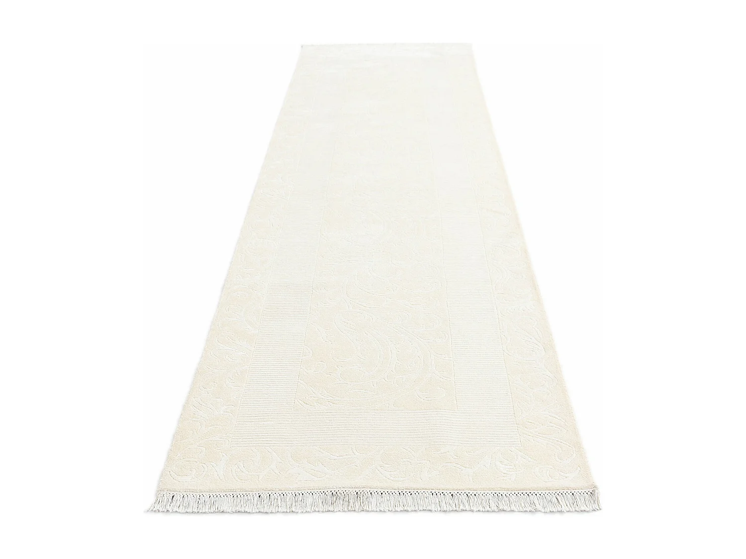 Tapis de couloir en laine 102x384 beige Darya