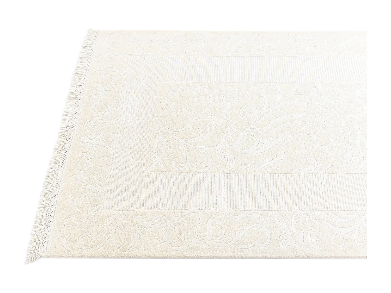 Tapis de couloir en laine 102x384 beige Darya
