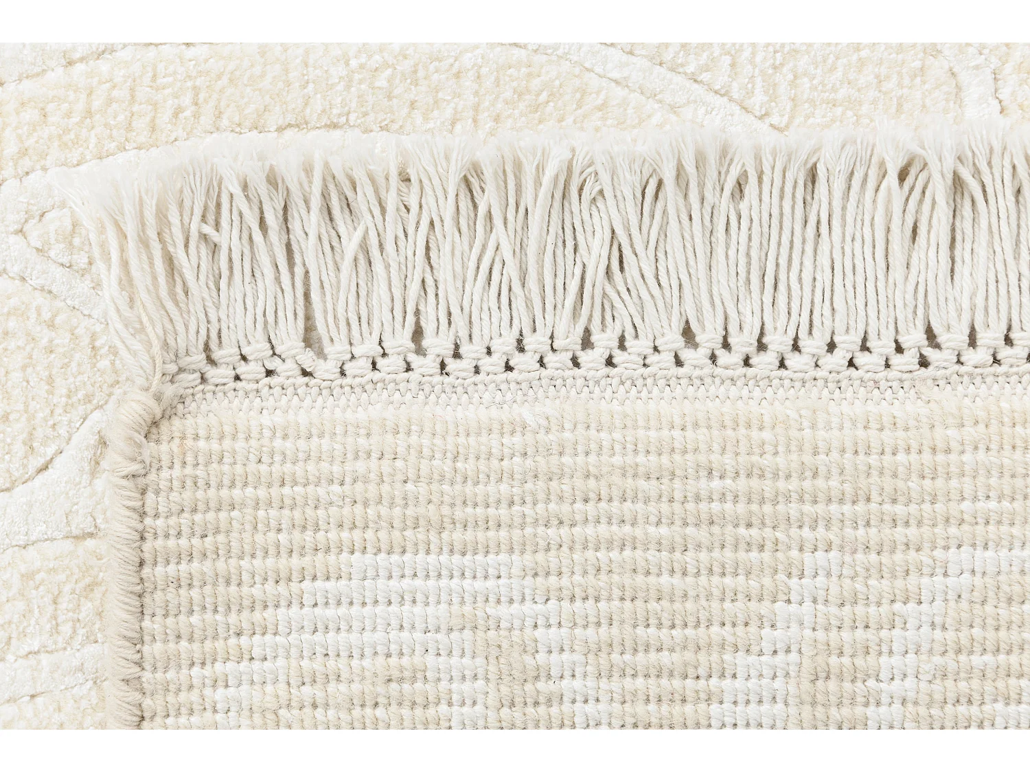 Tapis de couloir en laine 102x384 beige Darya