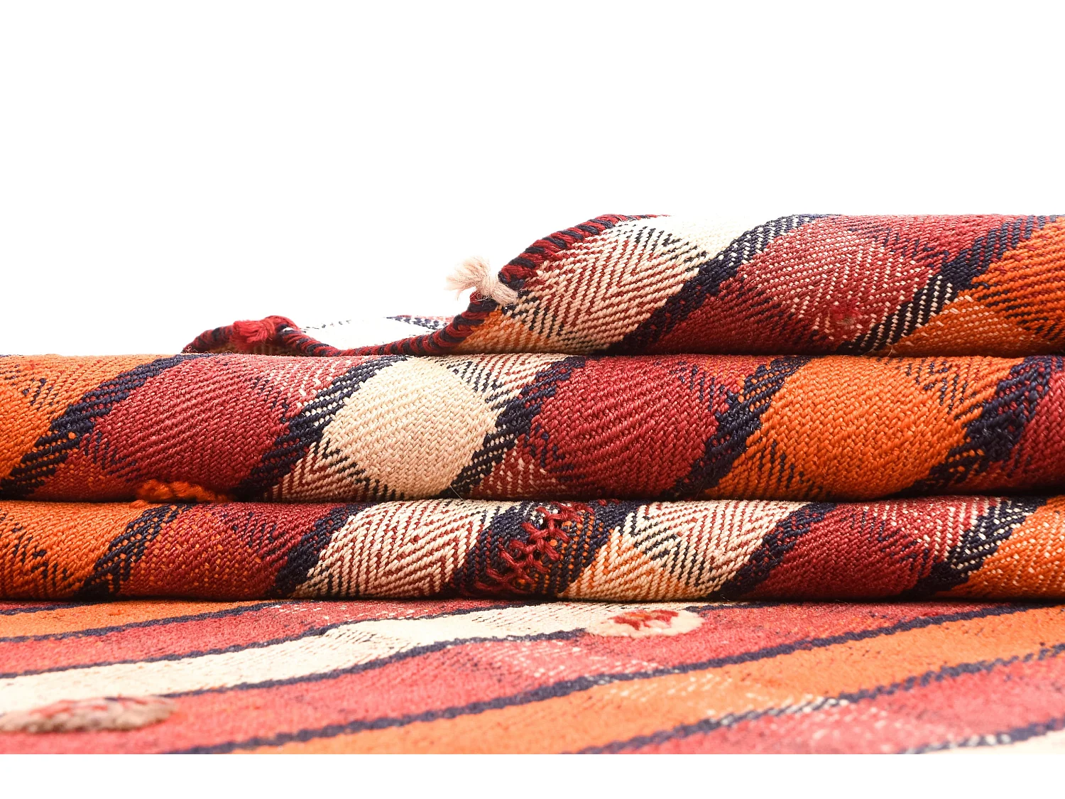 Tapis de laine 119x268 rouge Jajim