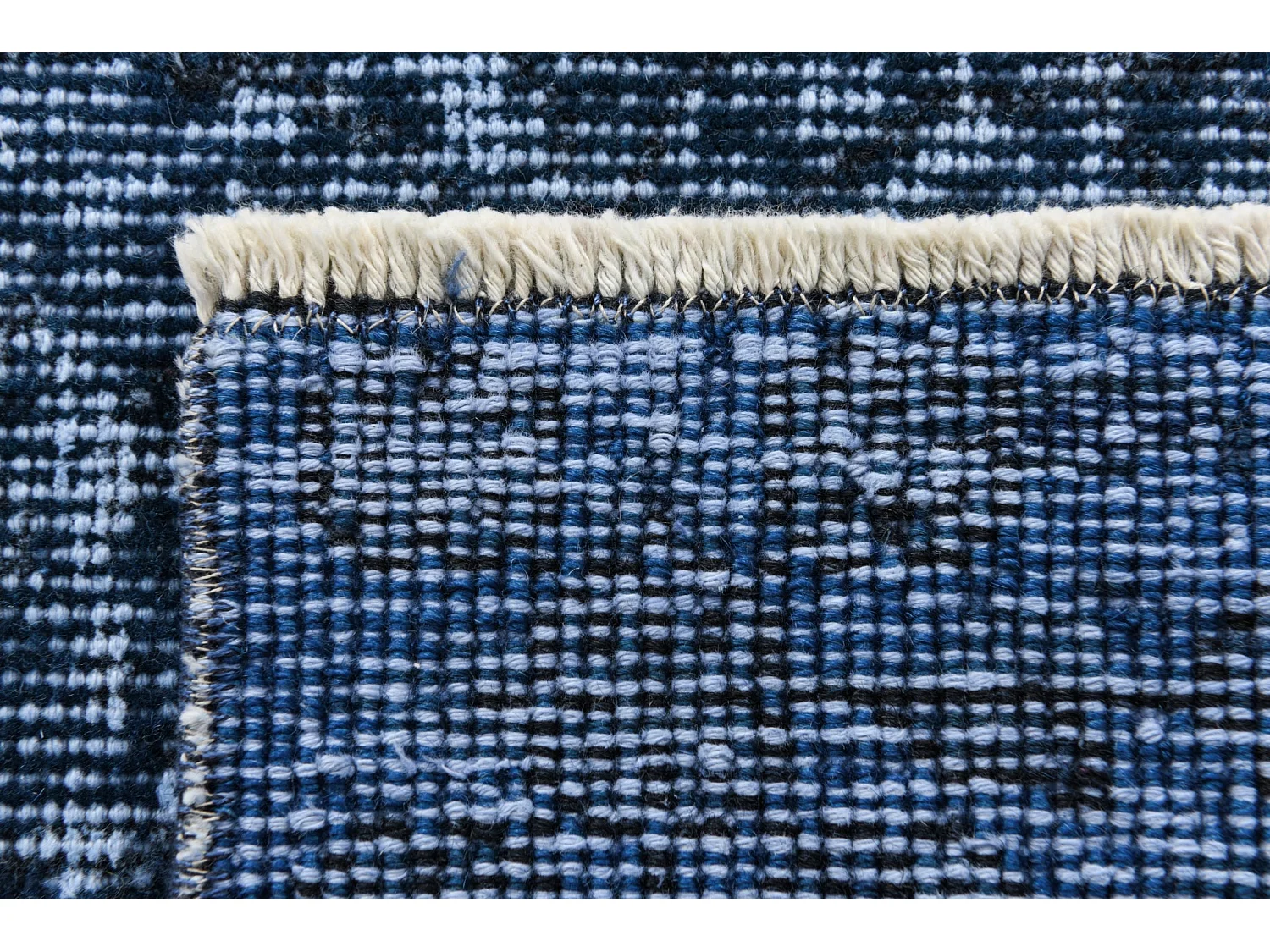 Tapis de laine 180x282 Bleu Ultra Vintage