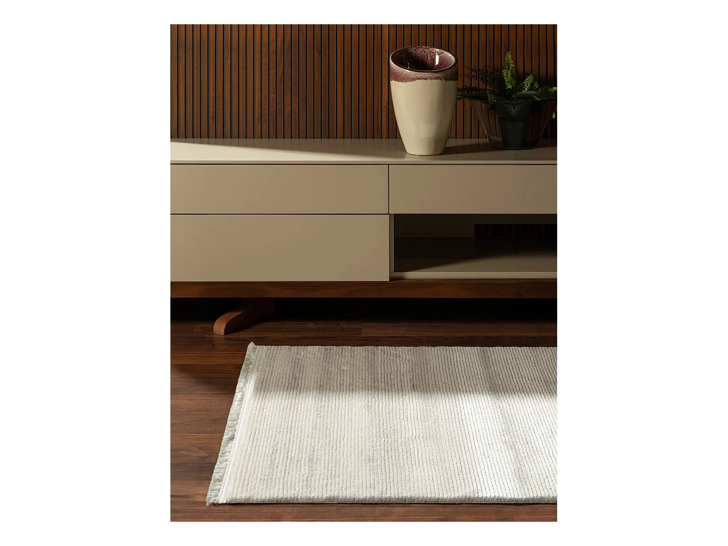 Tapis 80x305 gris clair Davos Charme
