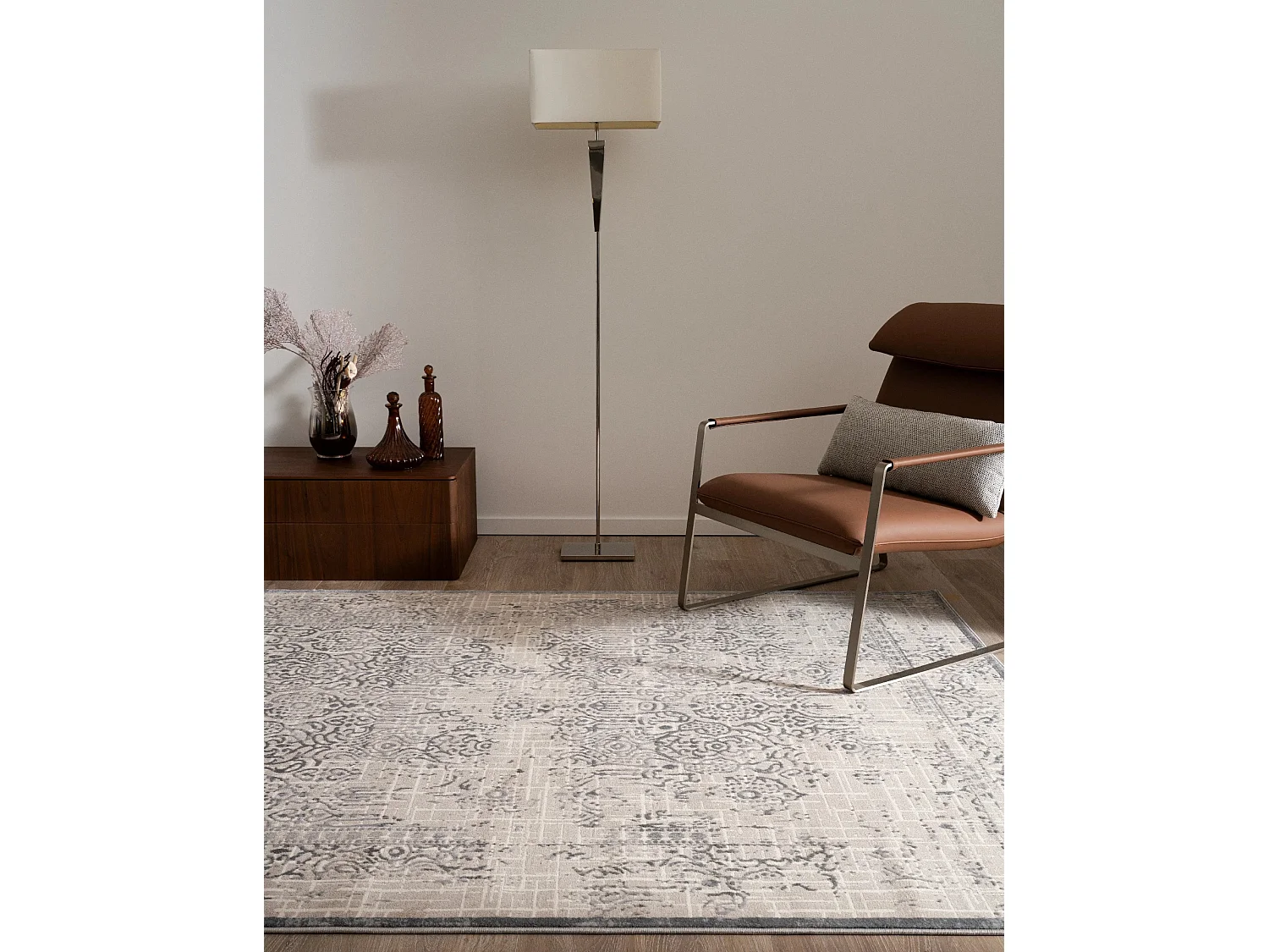 Teppich 160x245 Cremeweiß Bern Shimmer