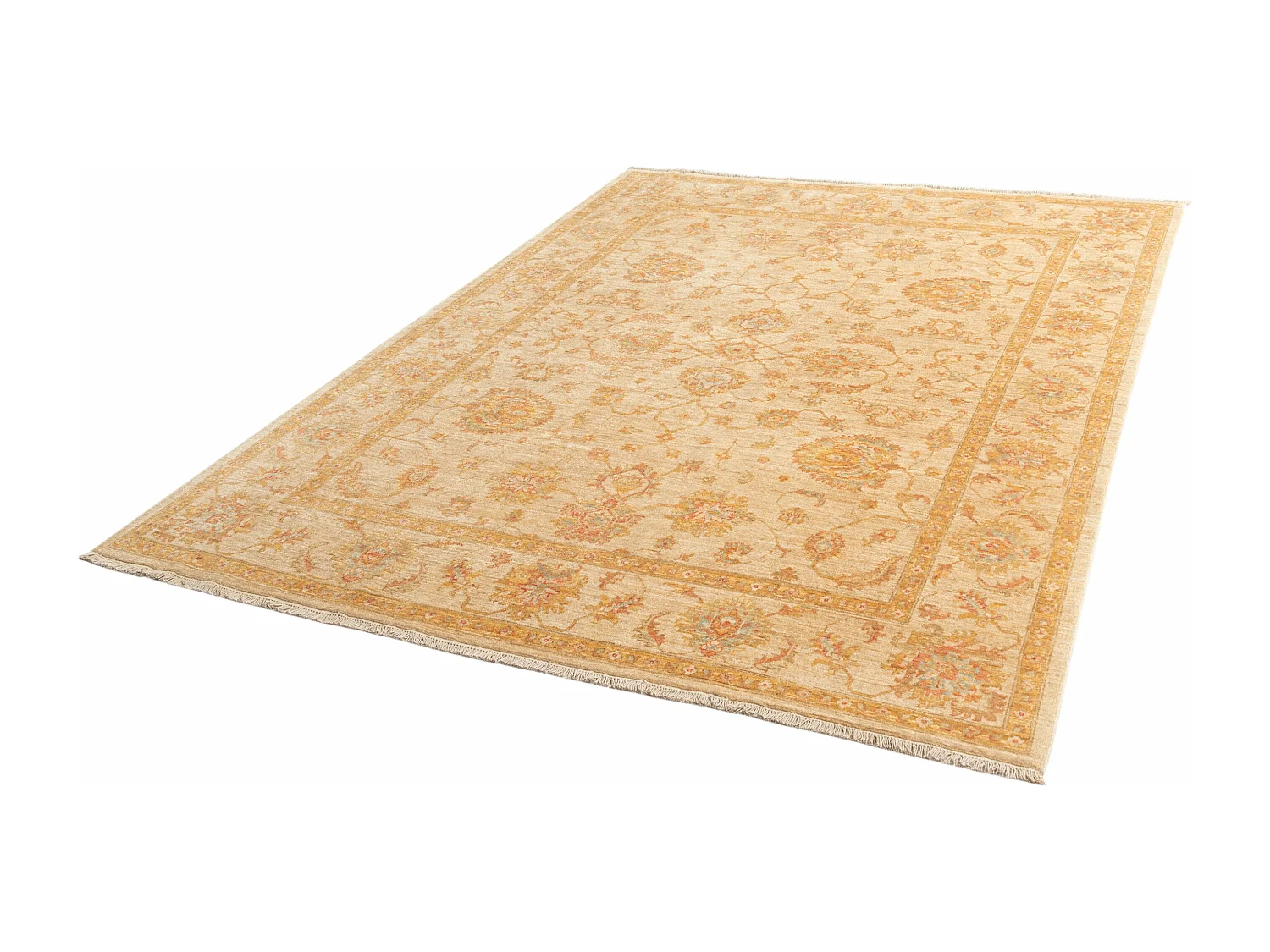 Wollteppich 202x265 Beige Ziegler