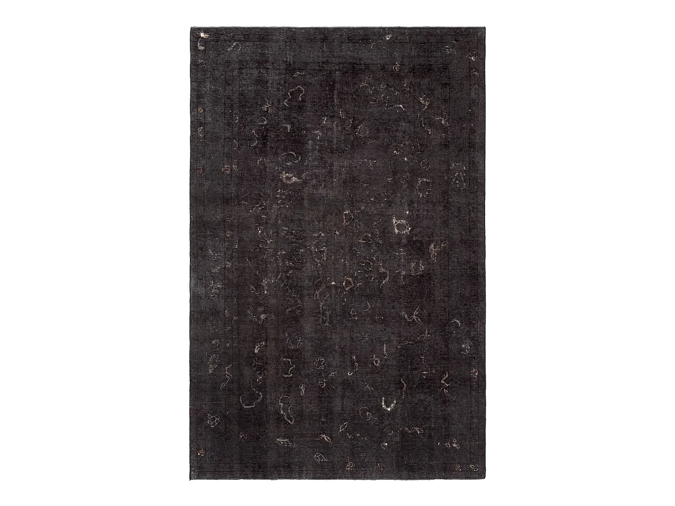Tapis de laine 188x287 noir Vintage Royal