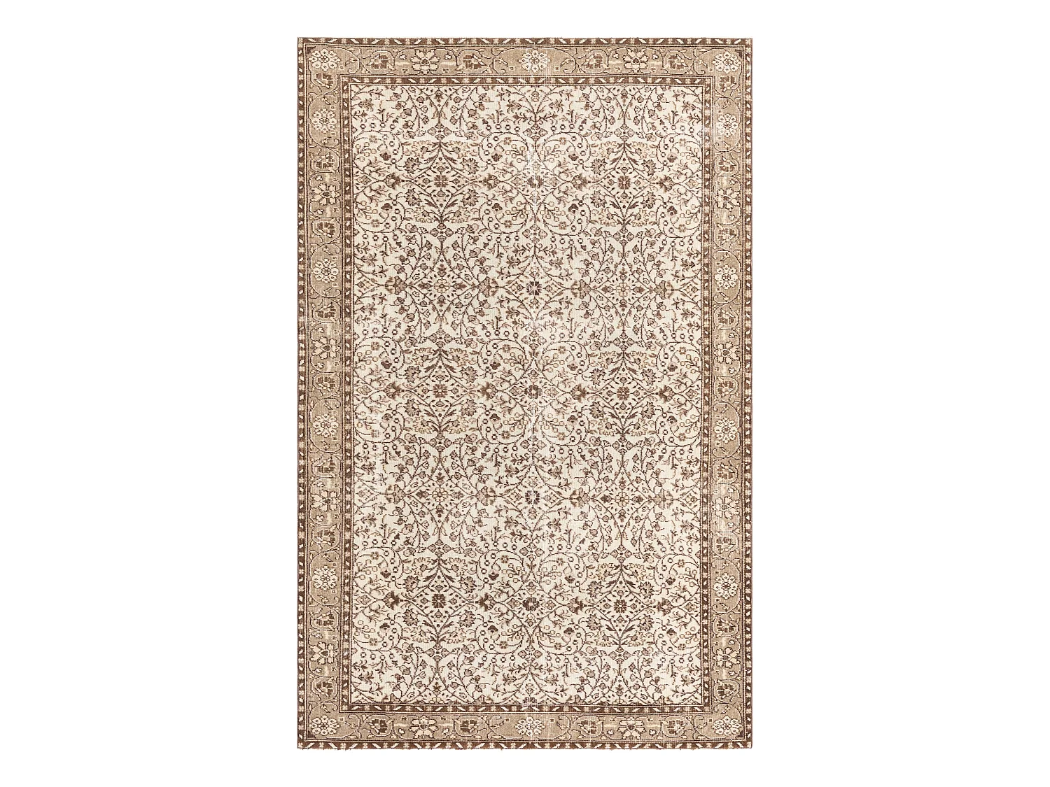 Tapis de laine 175x264 brun Ultra Vintage
