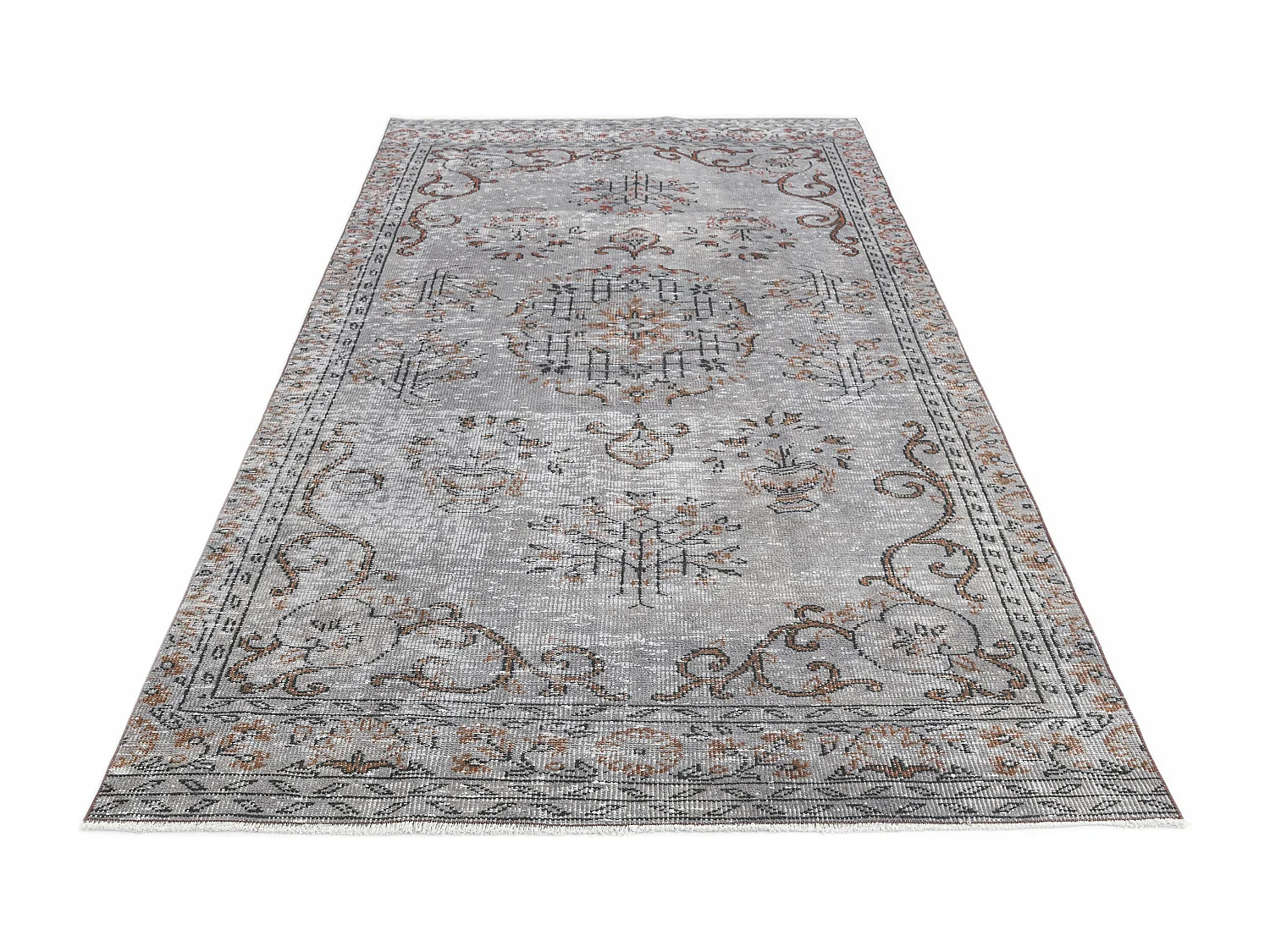 Tapis de laine 150x282 gris Ultra Vintage
