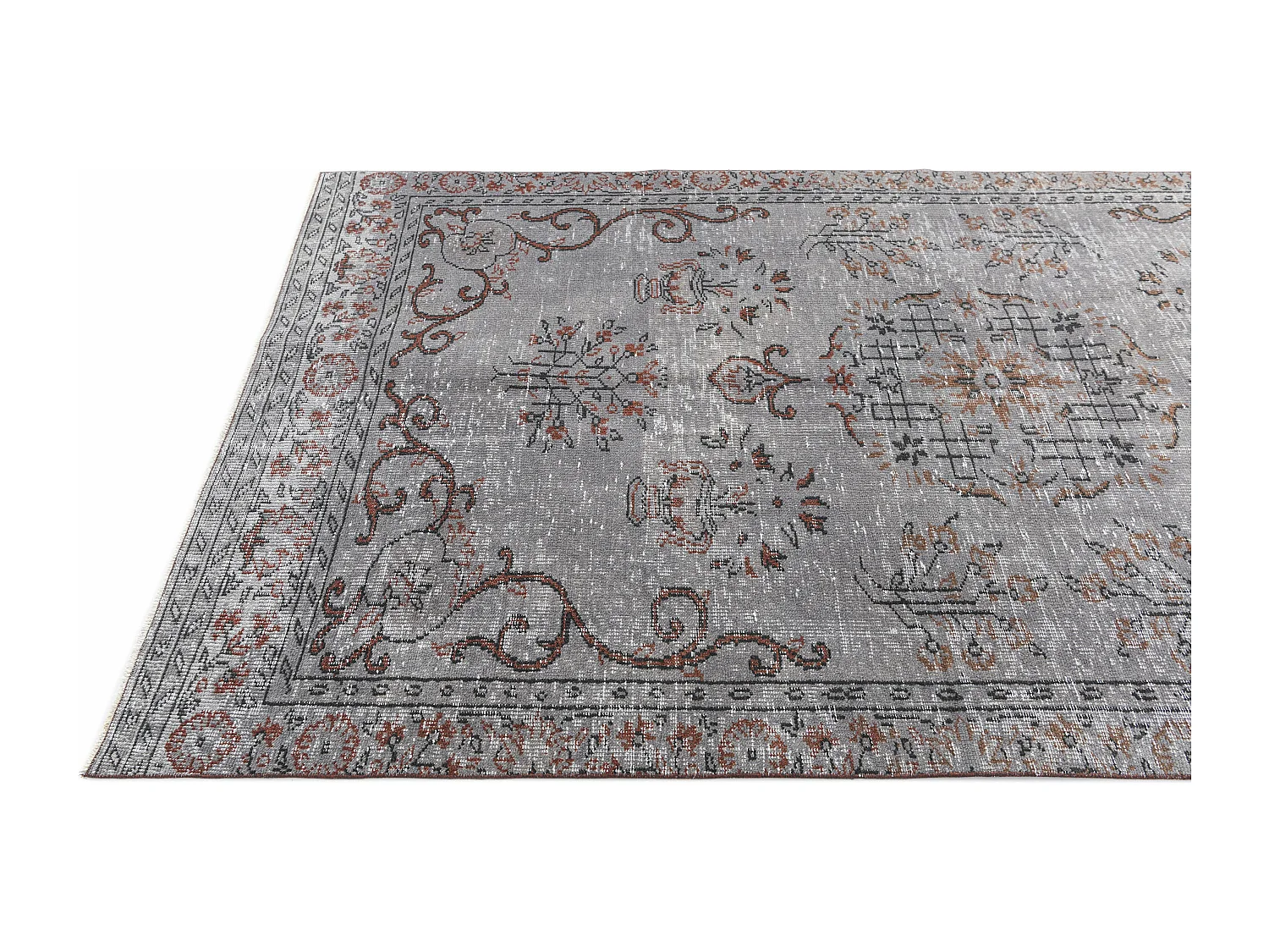 Tapis de laine 150x282 gris Ultra Vintage