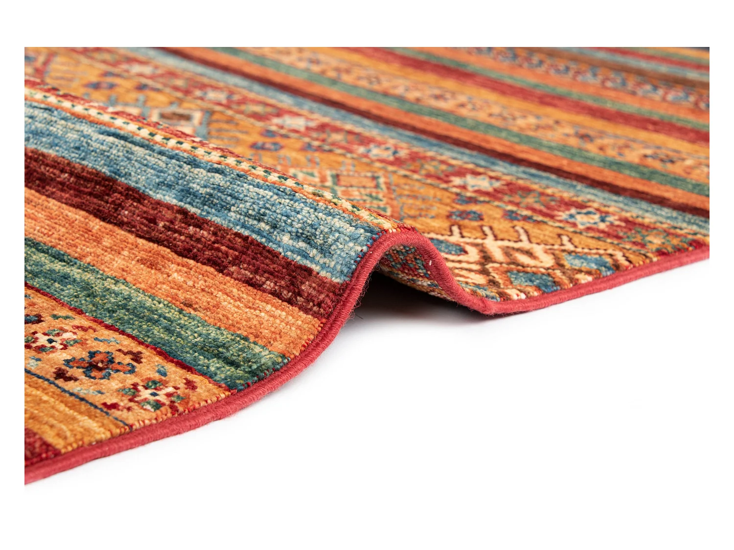 Tapis de laine 170x222 rouge Torkman