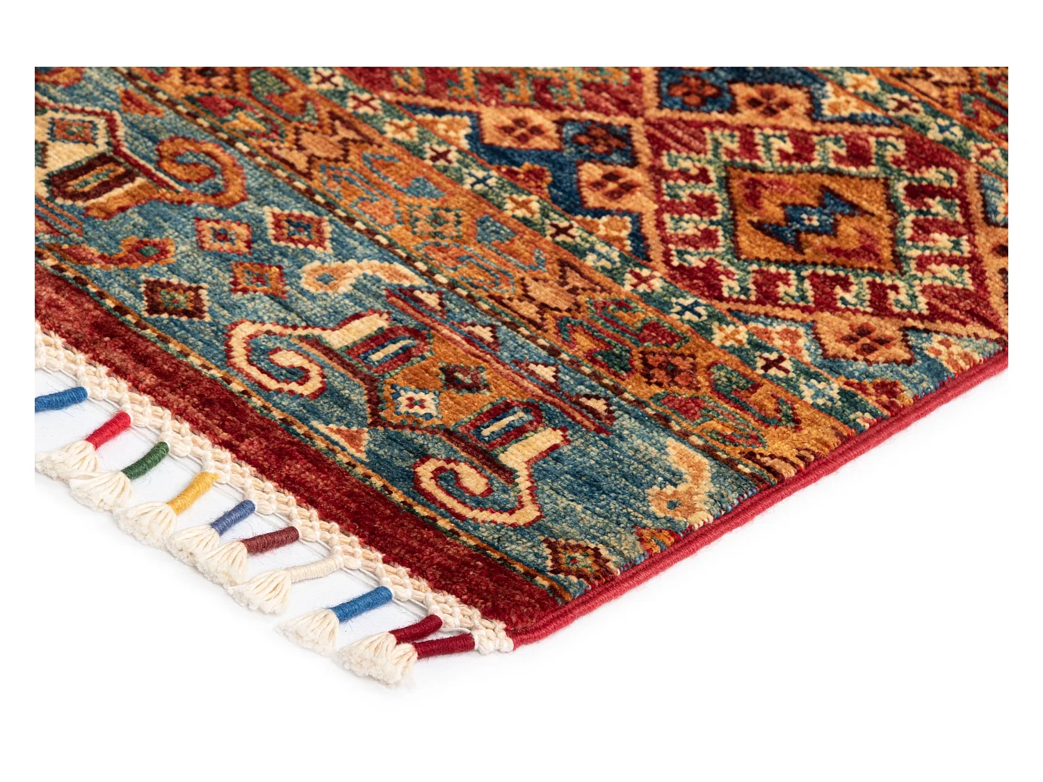 Tapis de laine 170x222 rouge Torkman
