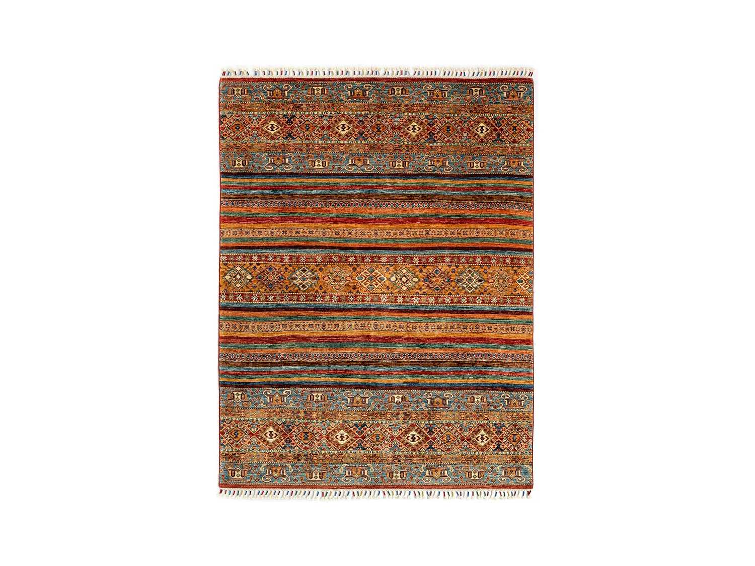 Tapis de laine 170x222 rouge Torkman