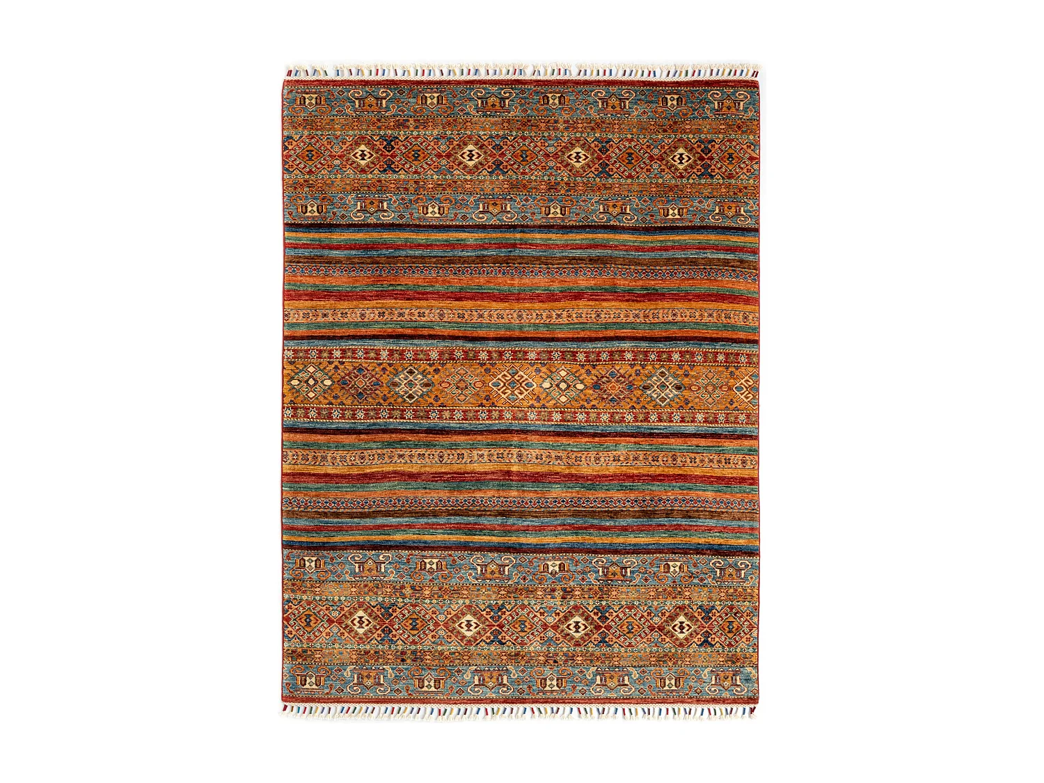 Tappeto in lana 170x222 rosso Torkman