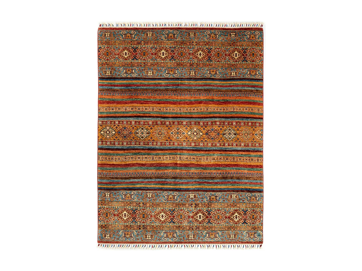 Tappeto in lana 170x222 rosso Torkman