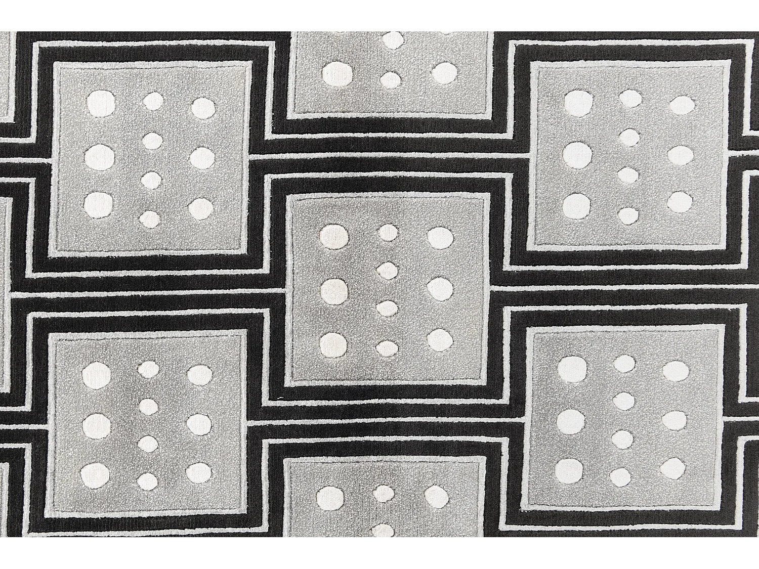 Tappeto per corridoio in lana 79x297 nero Darya