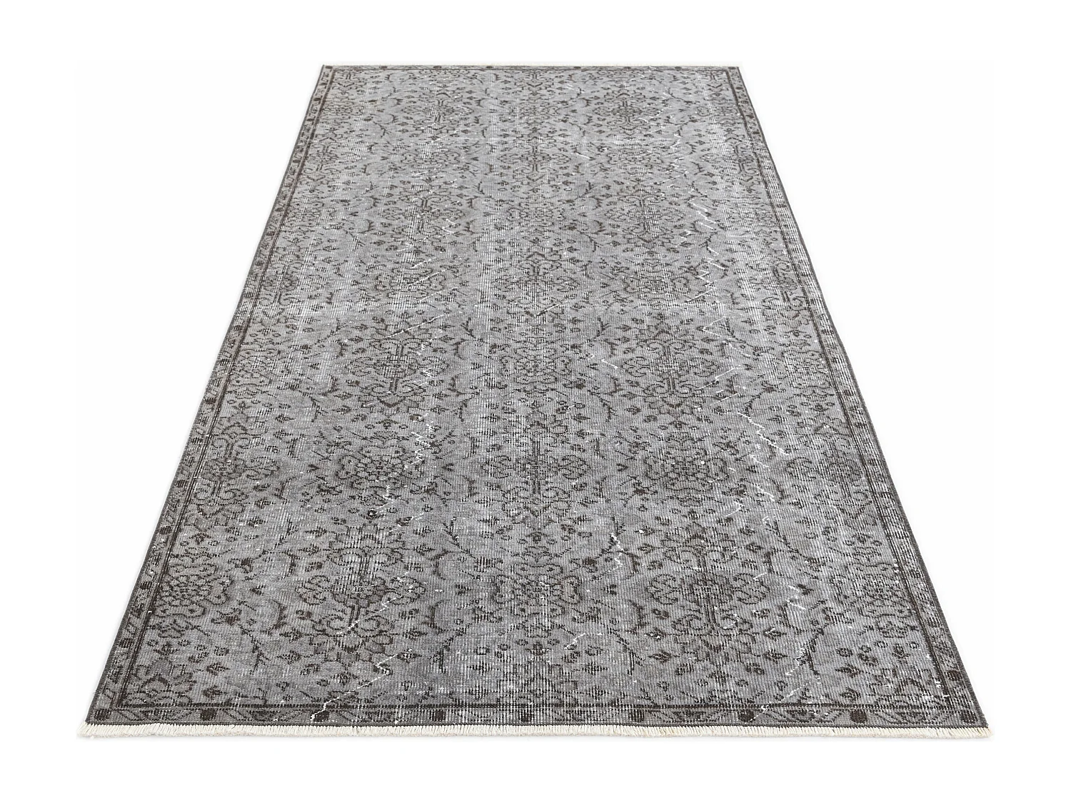 Tapis de laine 117x226 gris Ultra Vintage